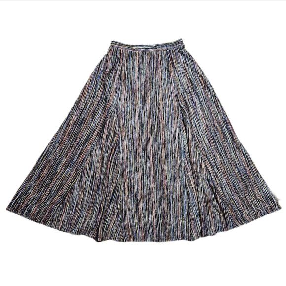 Maeve Dresses & Skirts - boho festival rainbow multicolored stripe knit skirt